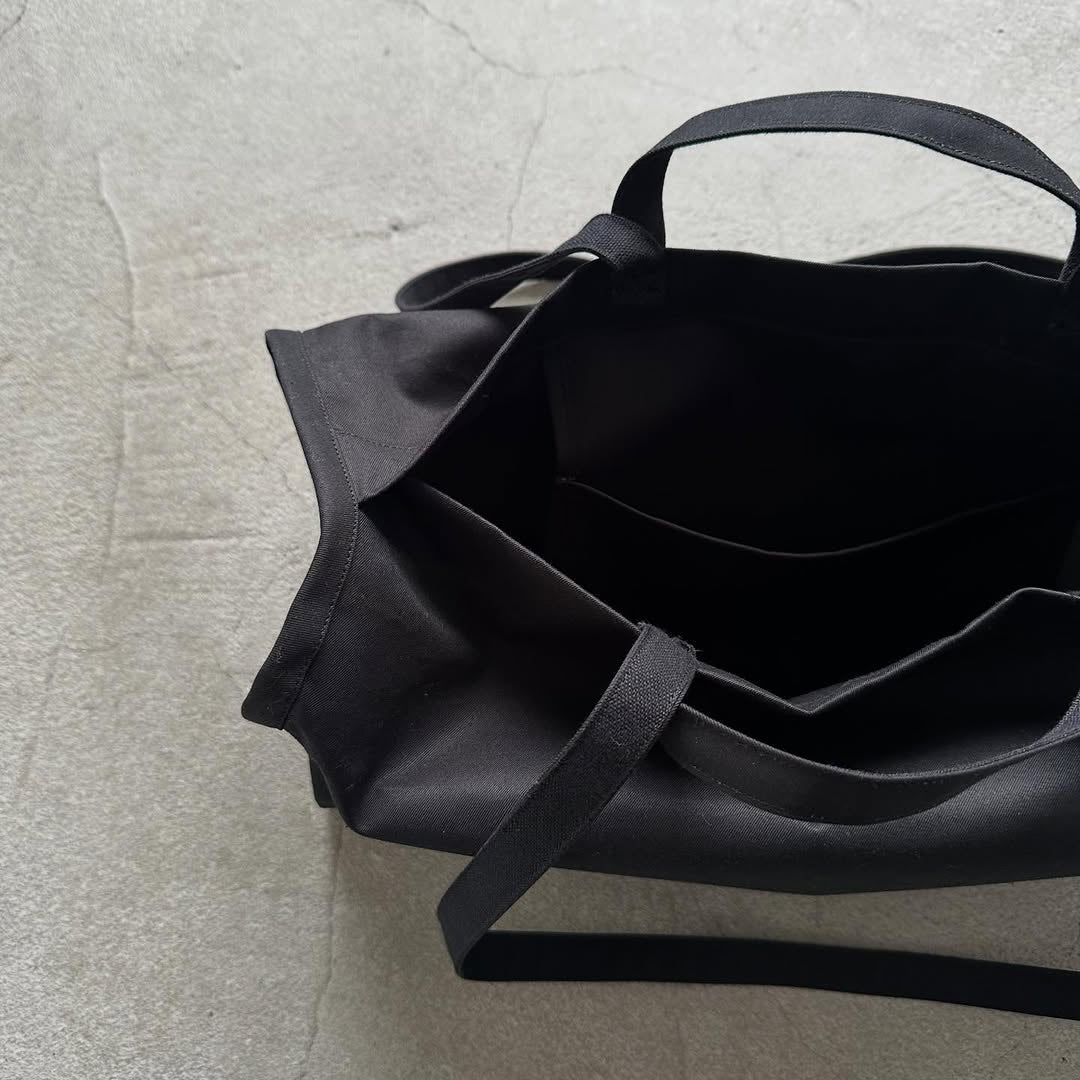 TENNE HANDCRAFTED MODERN ベンタイルコットンボストンバッグ ブラックS