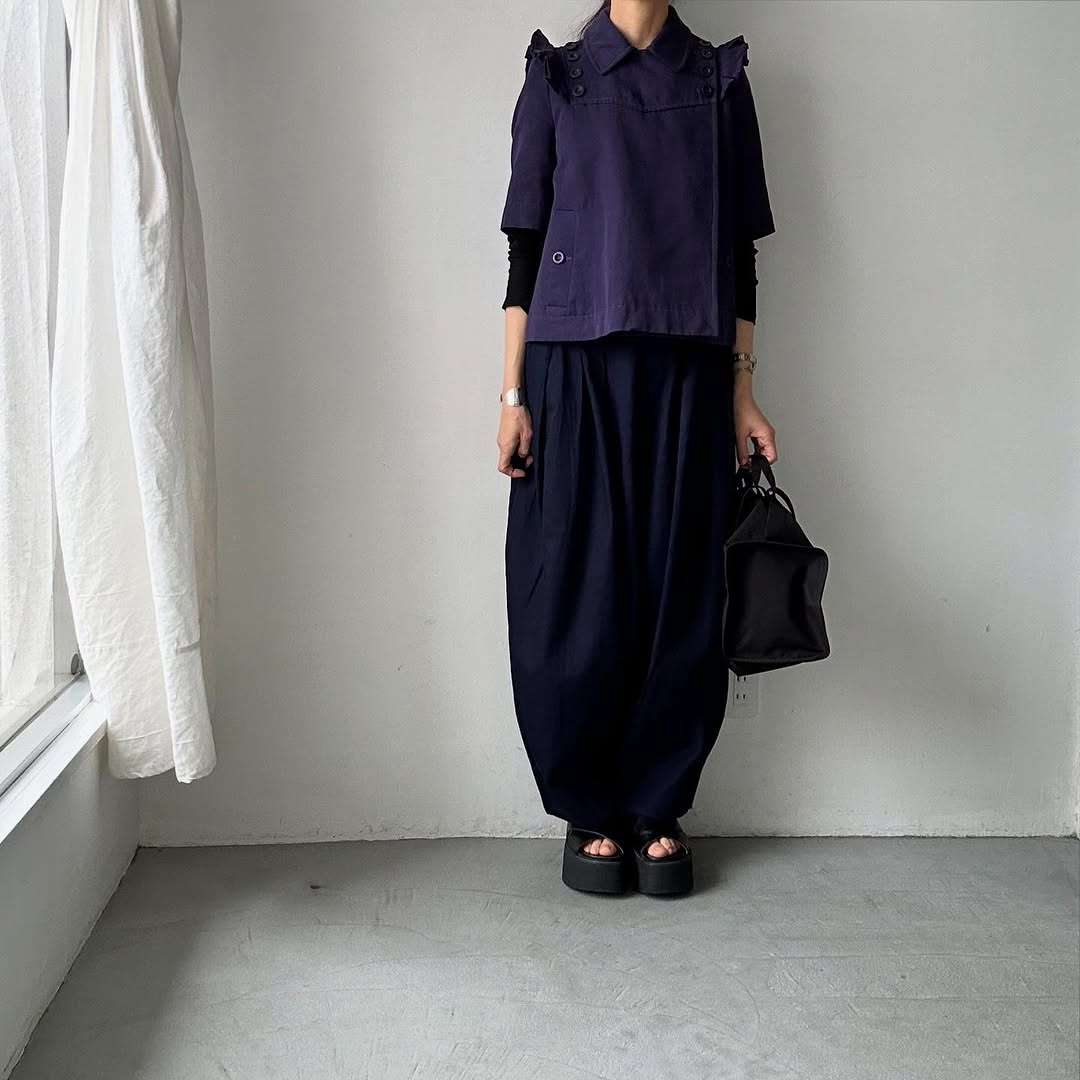 TENNE HANDCRAFTED MODERN ベンタイルコットンボストンバッグ ブラックS