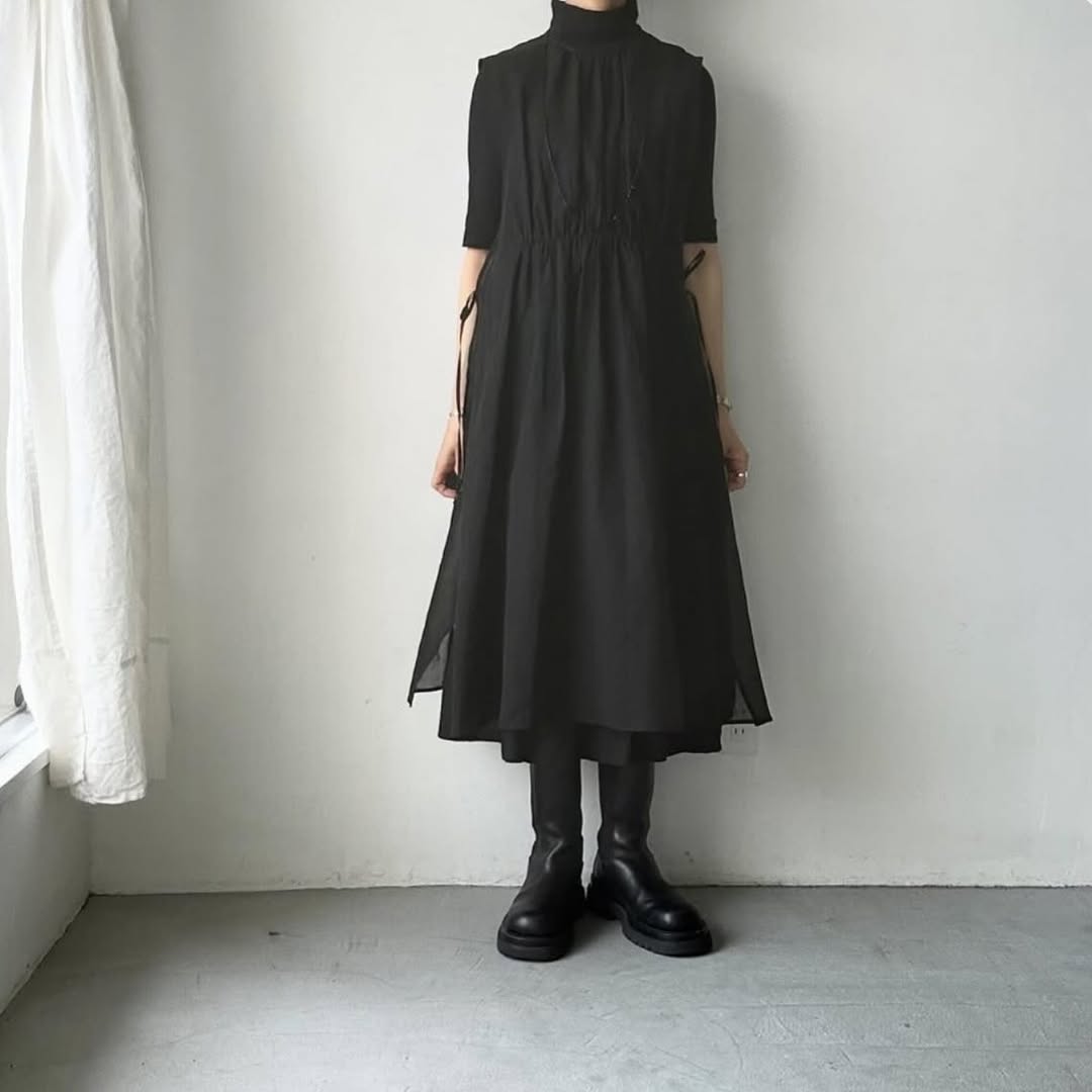 TENNE HANDCRAFTED MODERN コットンオーガンジー2wayロングドレス