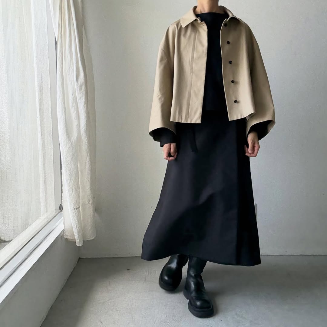 TENNE HANDCRAFTED MODERN ベンタイルショートケープコート