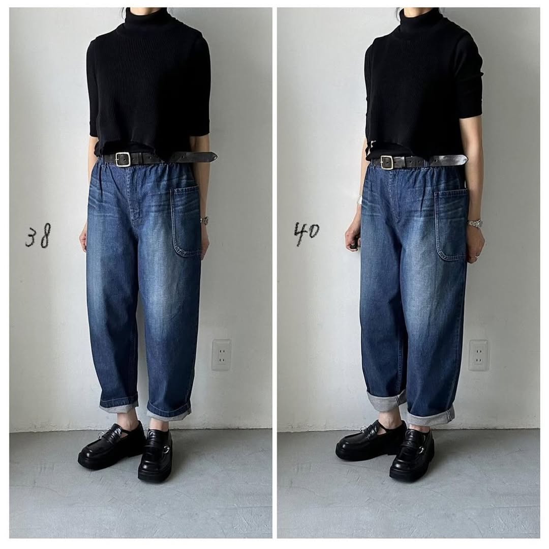 atelier naruse コットンデニムバルーンパンツ ストーンウォッシュインディゴ