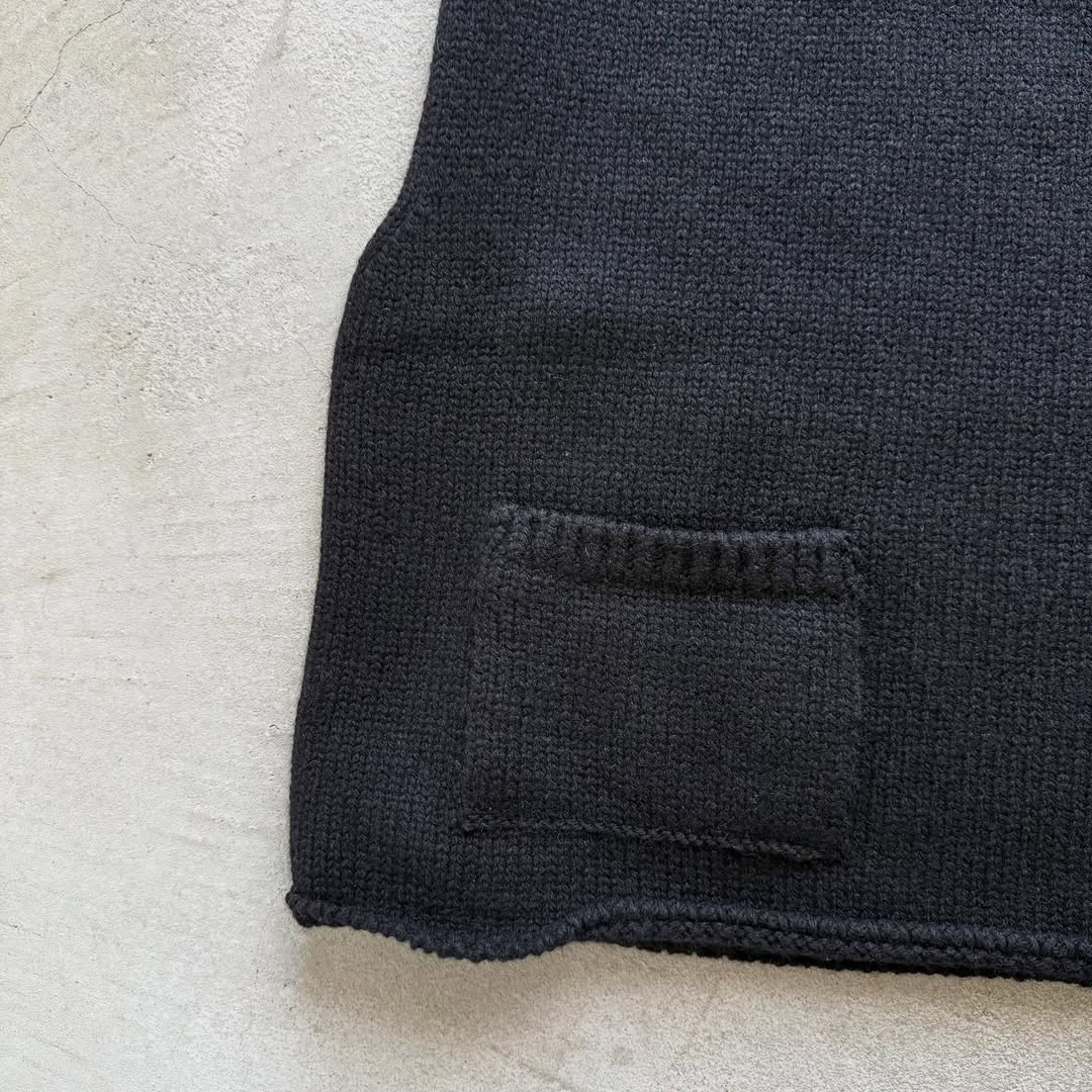 atelier d'antan Rude ウールニットベスト ブラック