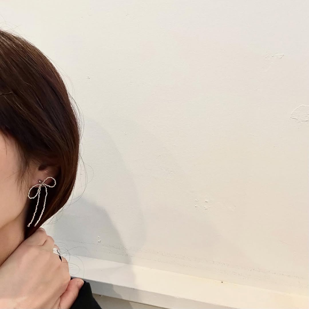 soi×blanc フランスヴィンテージビーズリボンピアス