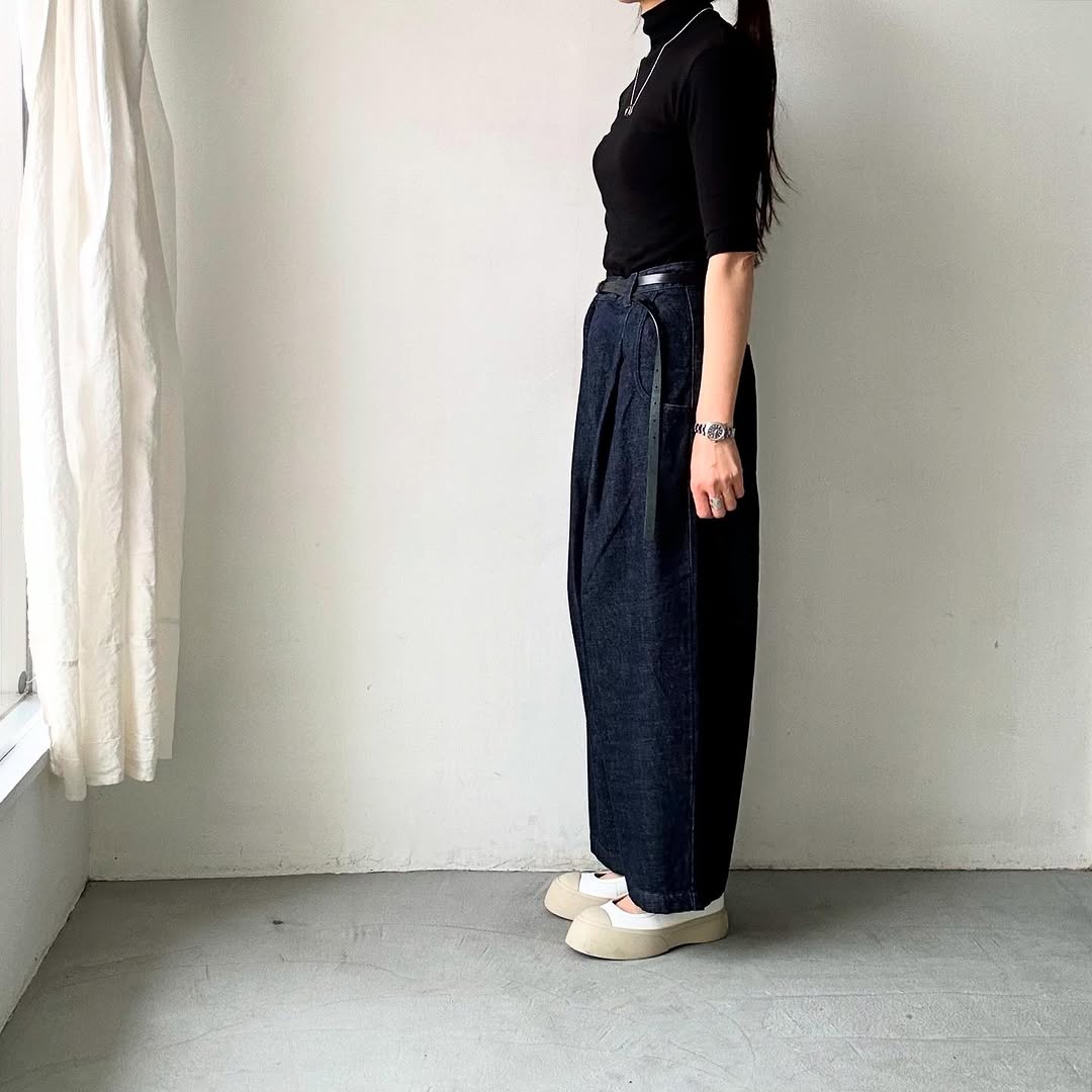atelier naruse コットンデニムタックパンツ size 1
