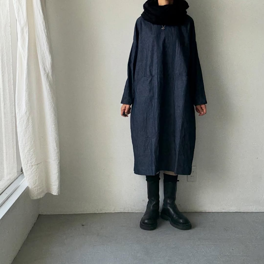 jujudhau デニムイージードレス