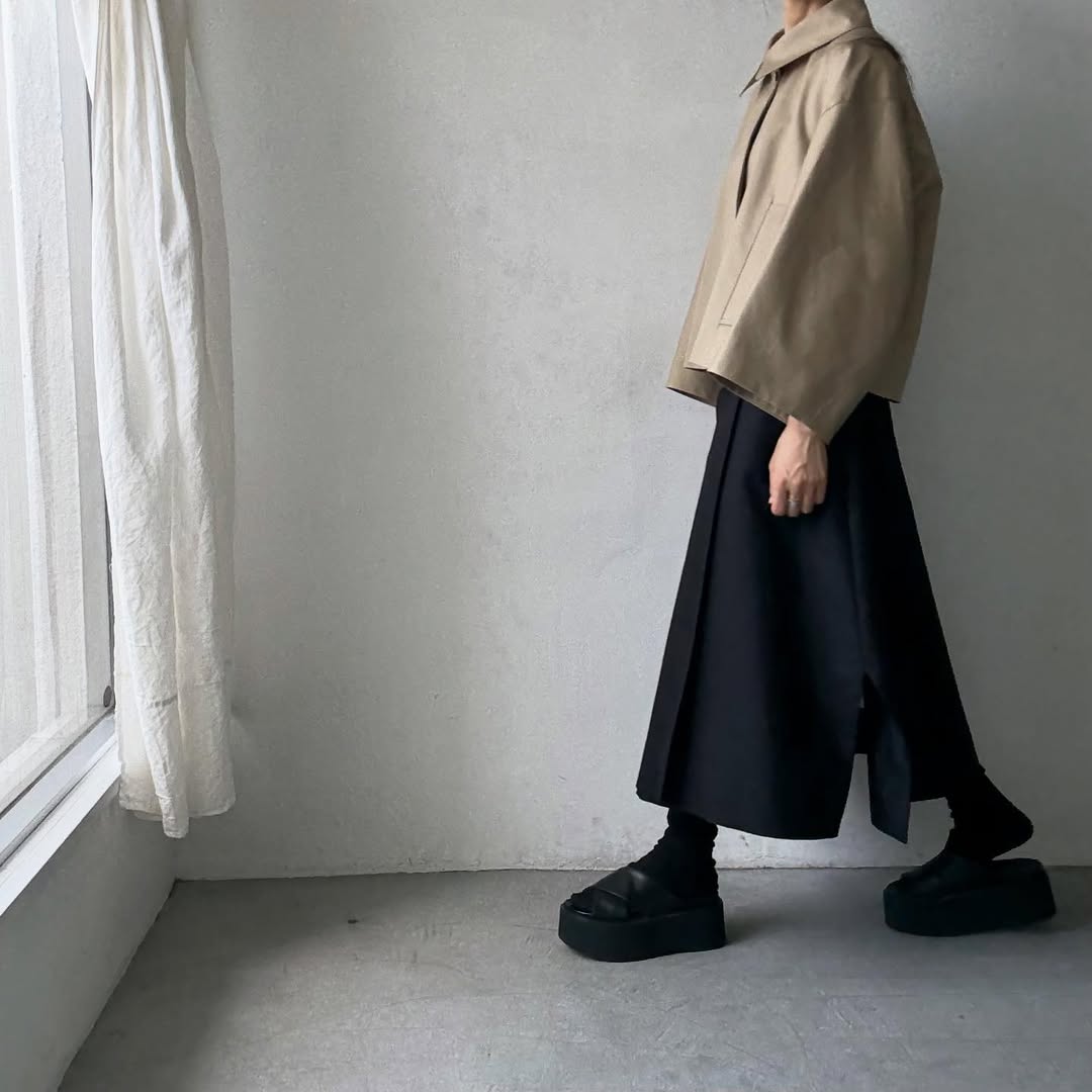 TENNE HANDCRAFTED MODERN ベンタイルショートケープコート