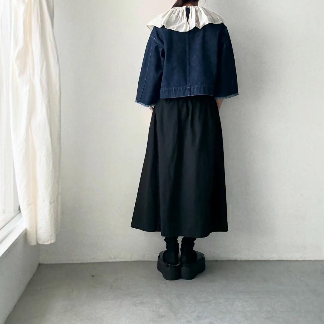 R&D.M.Co ガーメントダイローンピエロカラーノースリーブブラウス ナチュラル