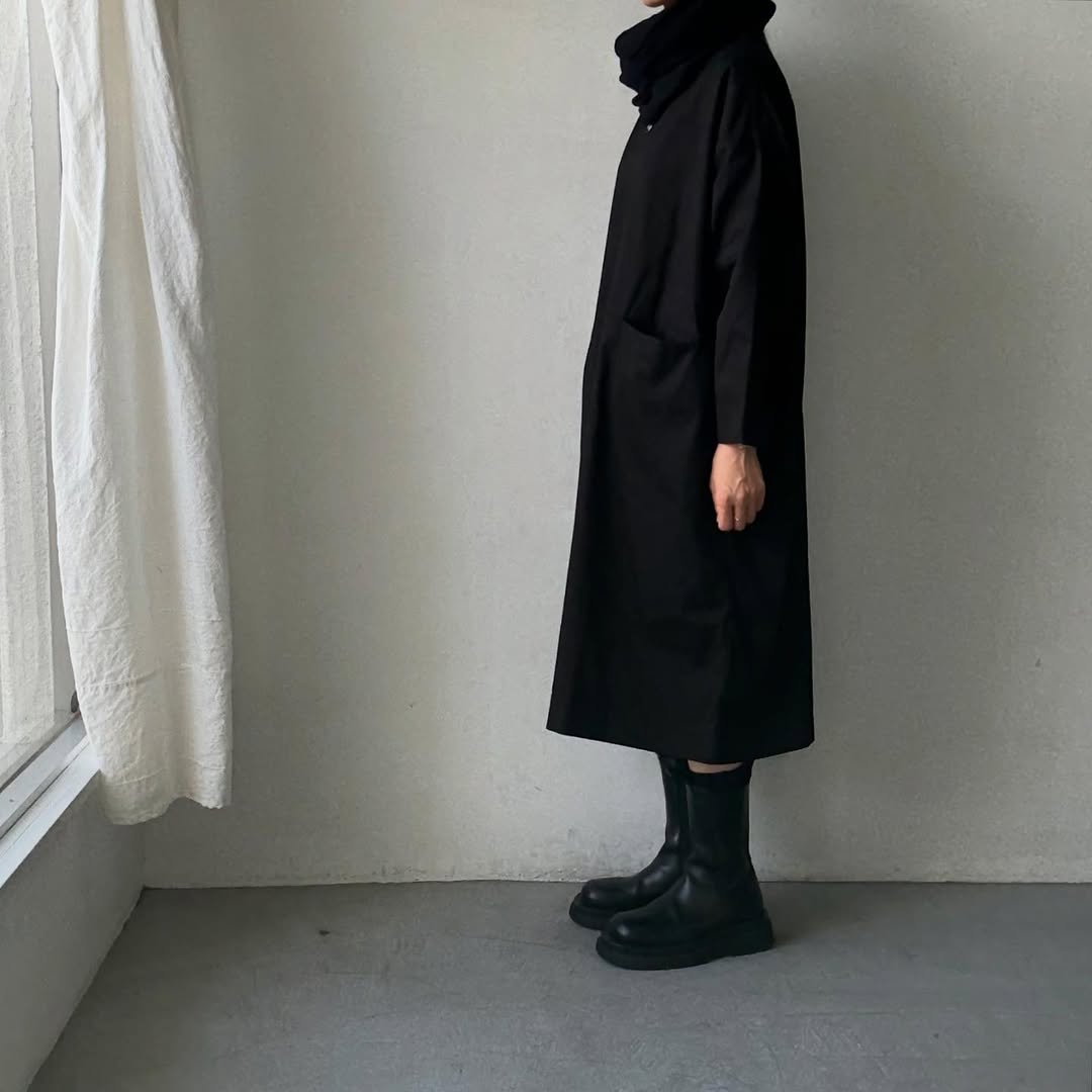 jujudhau コットンツイルイージードレス
