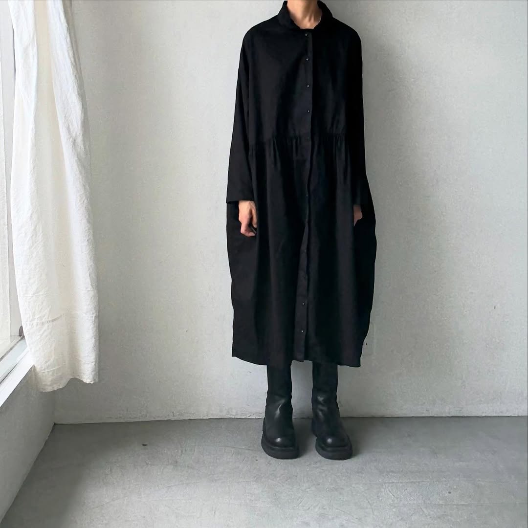 jujudhau コットンツイルカラードドレス