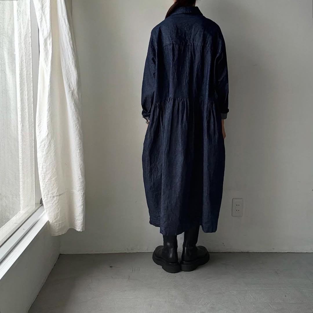 jujudhau デニムカラードドレス