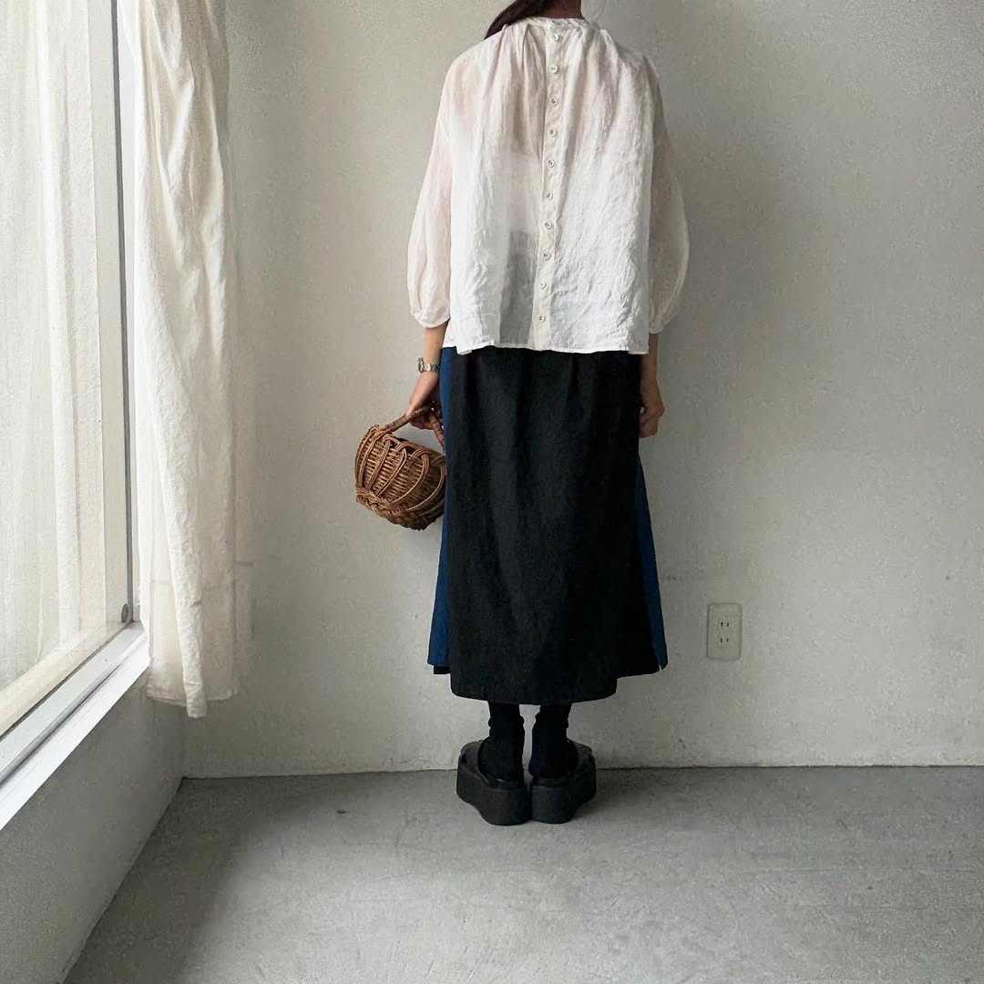 R&D.M.Co リネンヘンプスモックブラウス オフホワイト