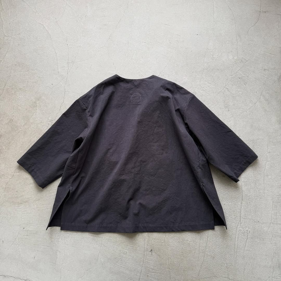 atelier d'antan Bouvetコットンプルオーバー ダークグレー