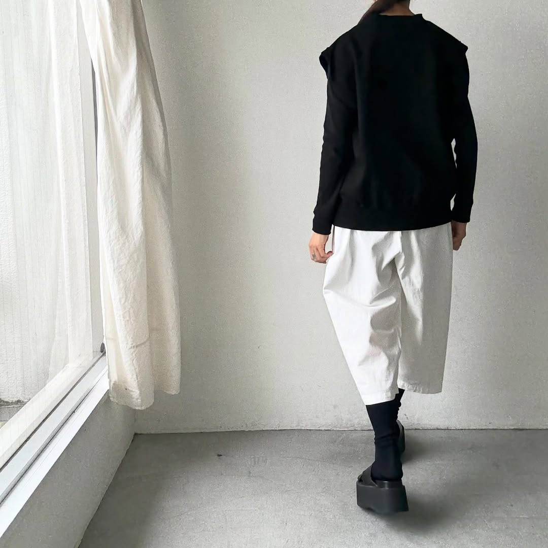 homspun コンパクト裏毛ベスト ブラック
