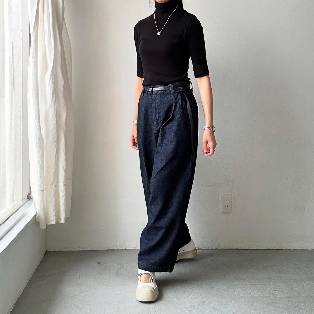 atelier naruse コットンデニムタックパンツ size 1