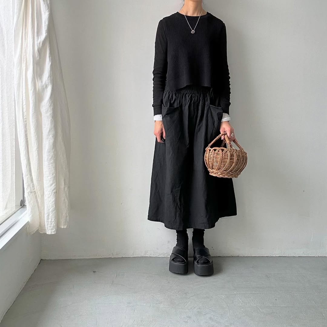 TORICI ツイストワッフルベスト ブラック