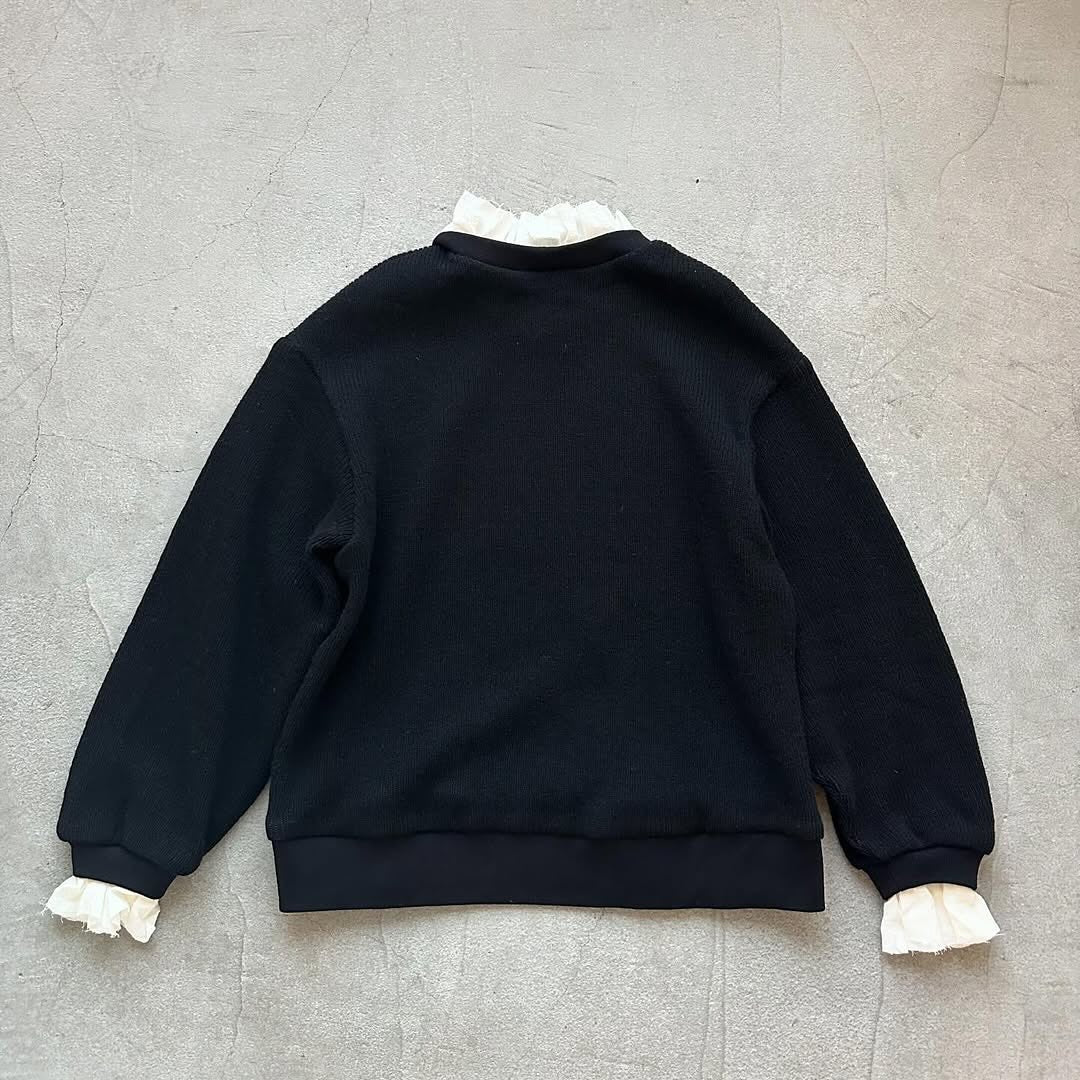 MAGALI クォーターニットフリルプルオーバー