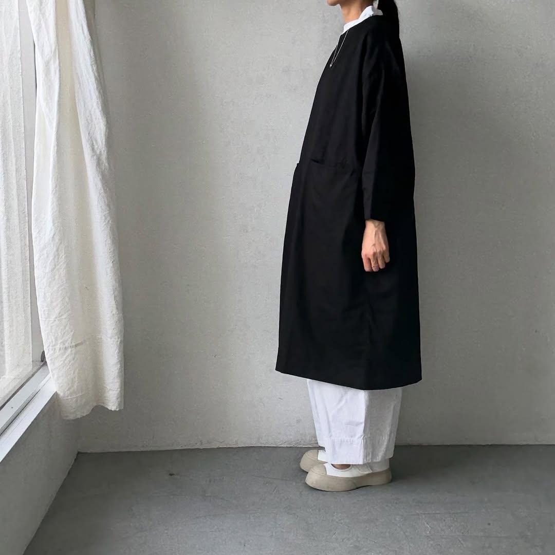 jujudhau コットンツイルイージードレス