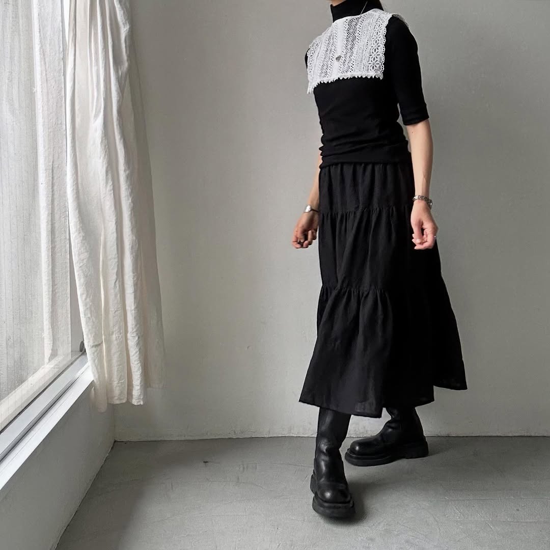 R&D.M.Co デンズリーリネンティアードスカート