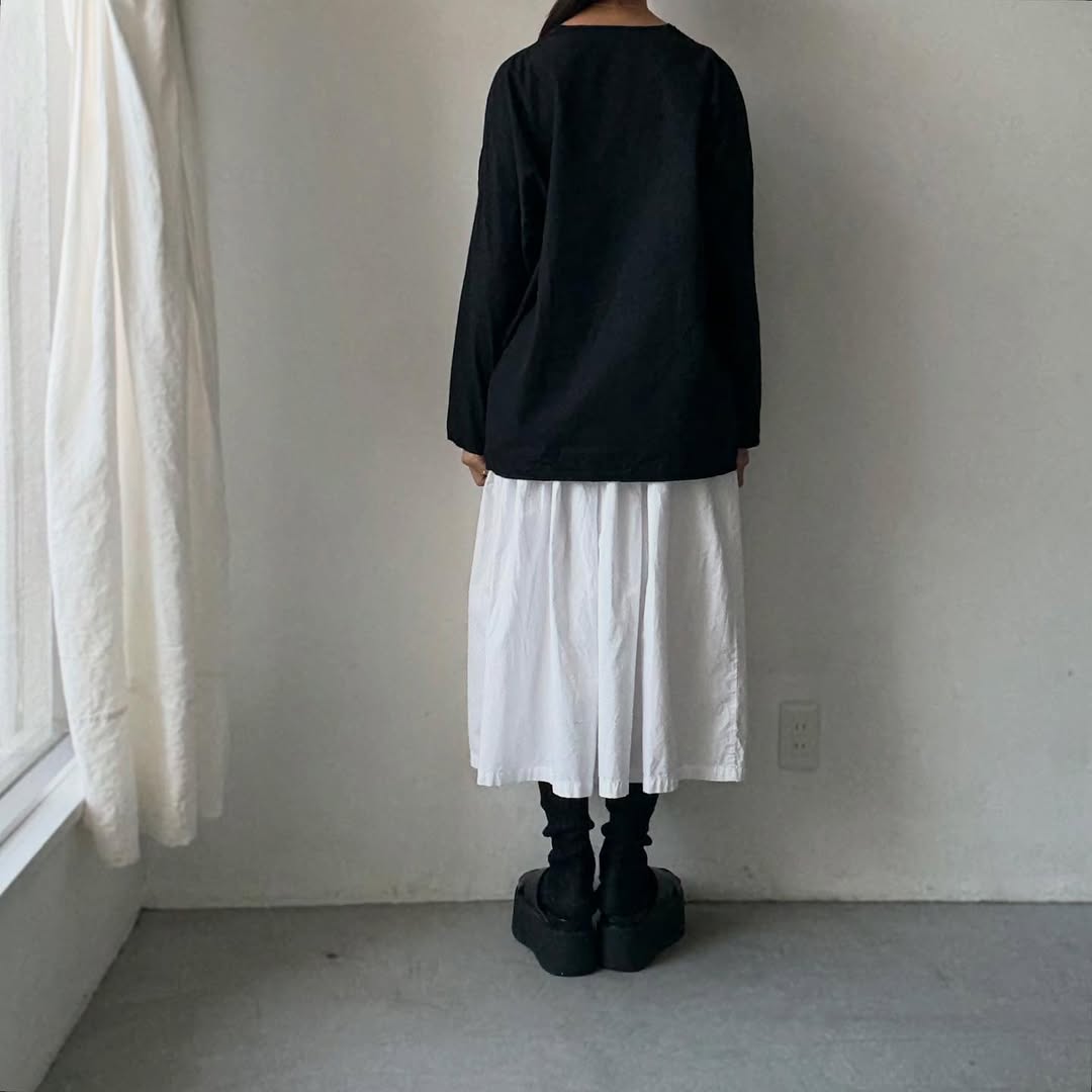 homspun ライトオンスシャンブレープルオーバーブラウス