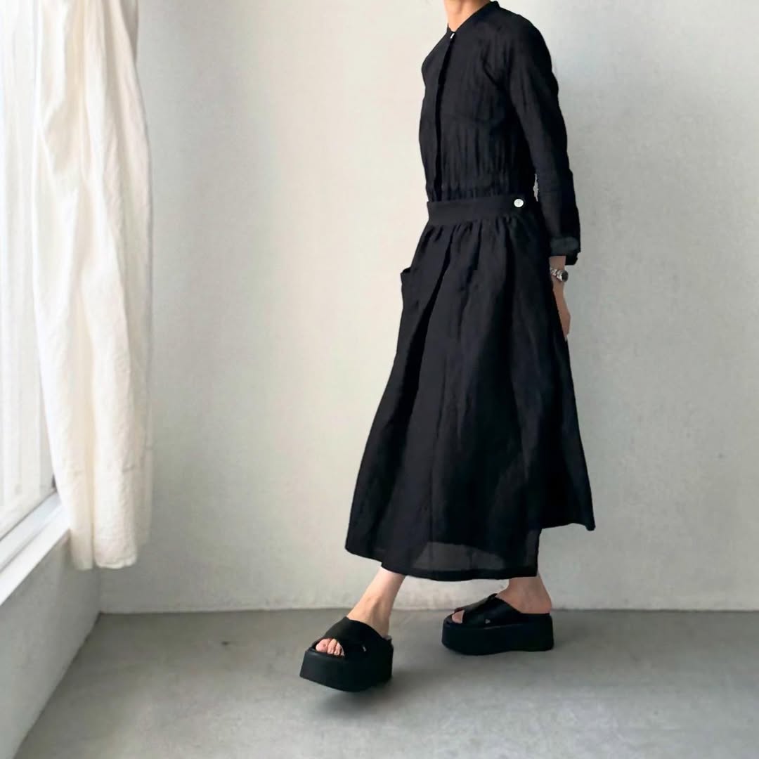 R&D.M.Co シェーディングチェックサロンエプロン