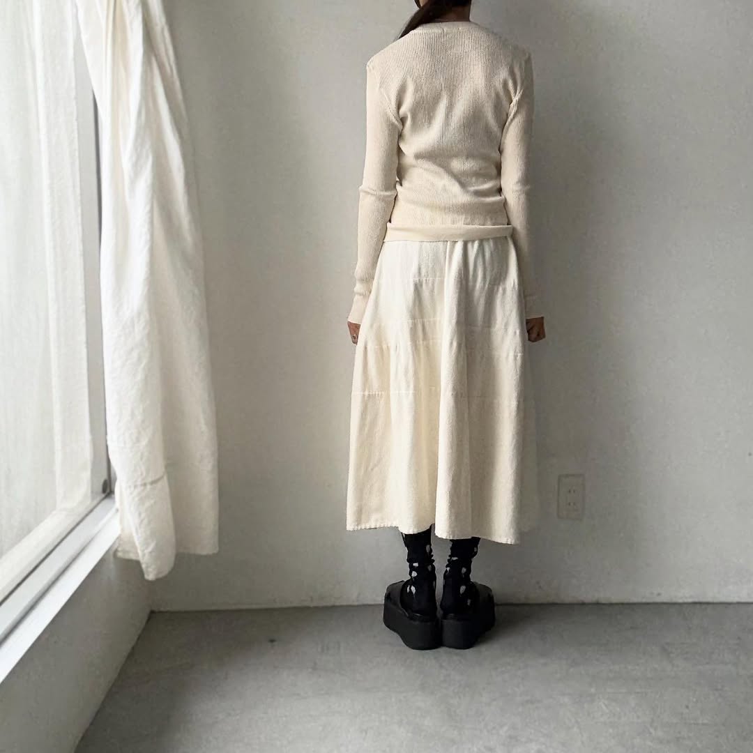 R&D.M.Co クルーネックリブニットソー
