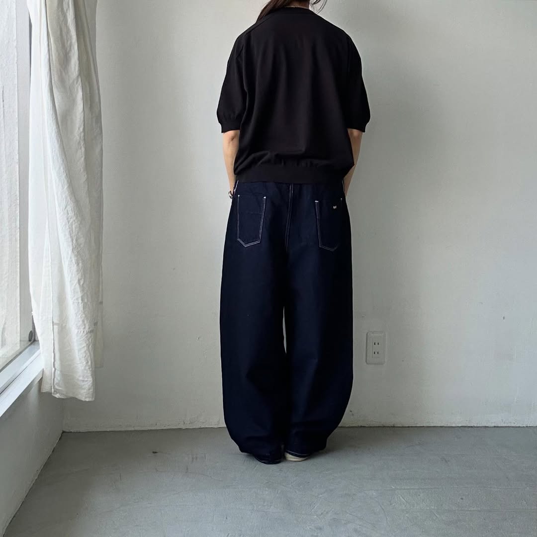 as it is.コットン半袖ニットプルオーバー ブラック
