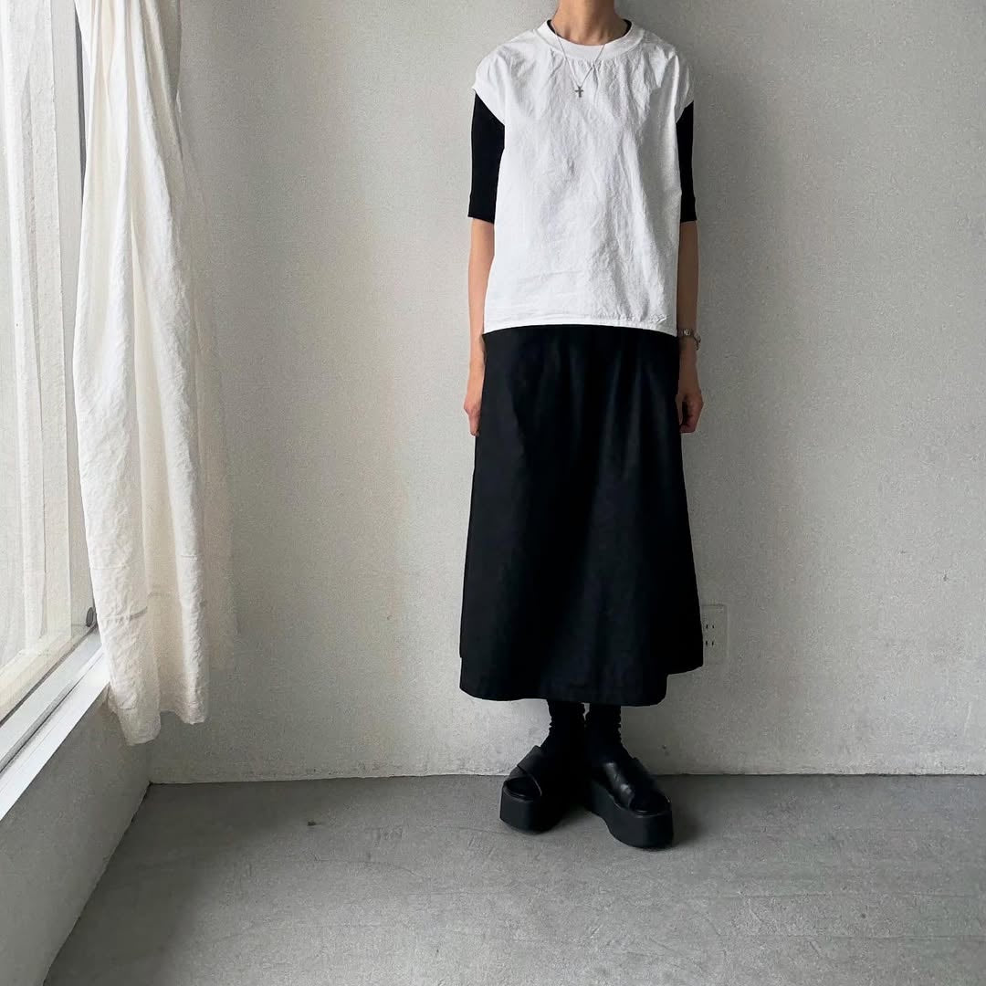 homspun コンパクトウェザーノースリーブブラウス ホワイト