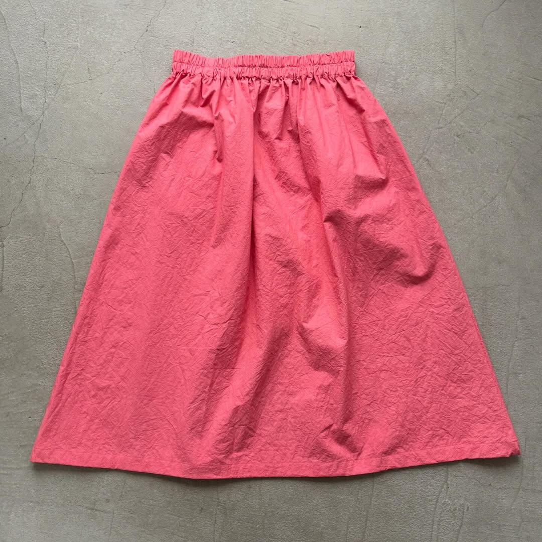 atelier naruse ダウンプルーフコットンカットインポケットスカート ローズピンク