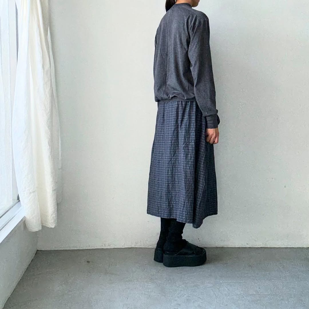 homspun 天竺ハイネックプルオーバー チャコール