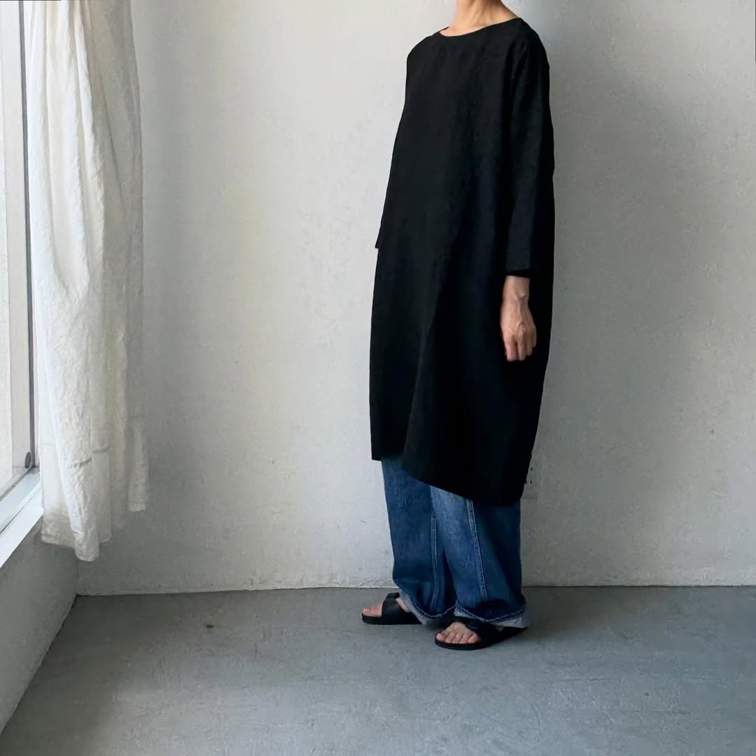 Linenya リネンチュニックワンピース