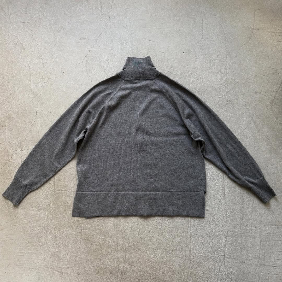 homspun ソフトコットンジップアップカーディガン チャコールグレー