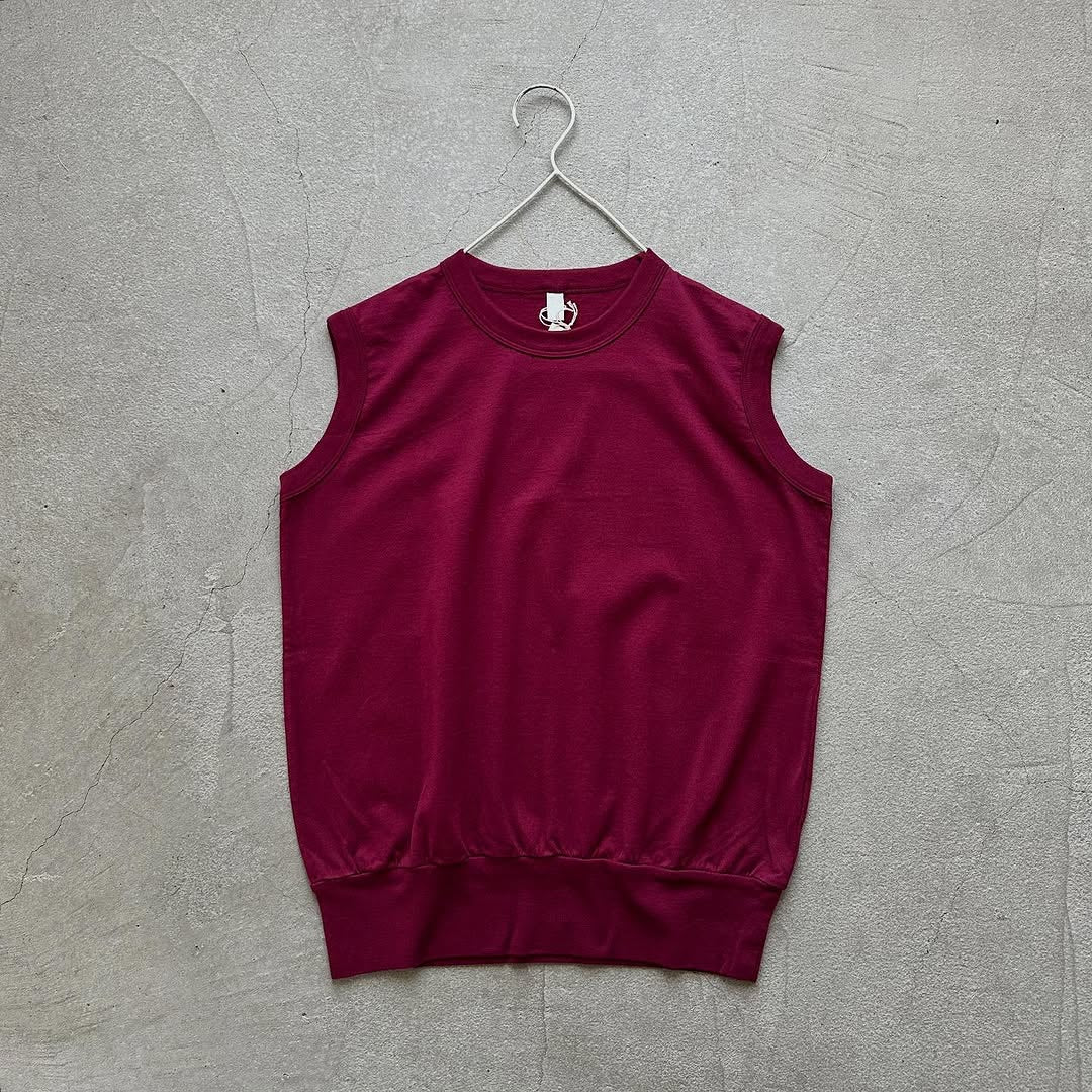 homspun 天竺ノースリーブプルオーバー グレープ