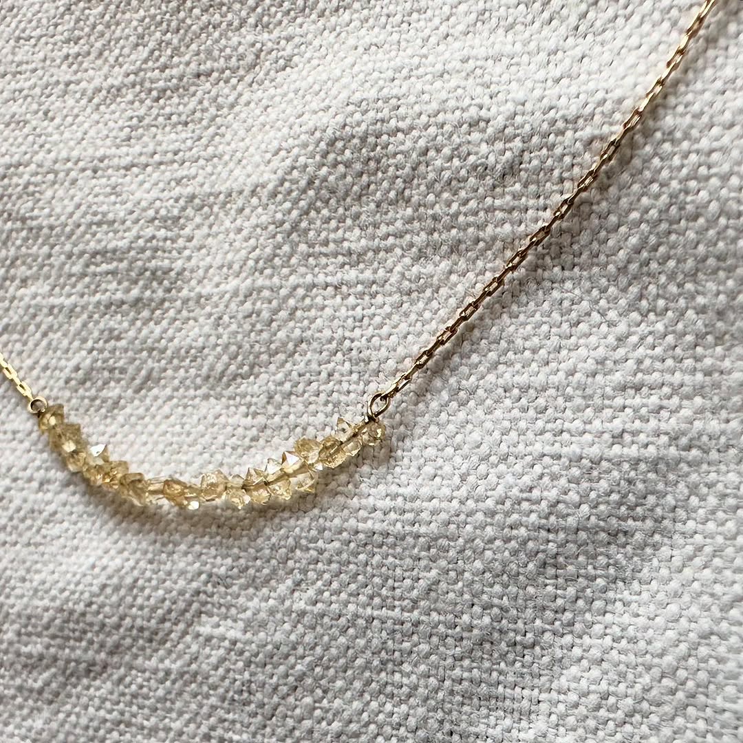 Toile Bijoux ハーキマーダイヤモンドチェーンネックレス