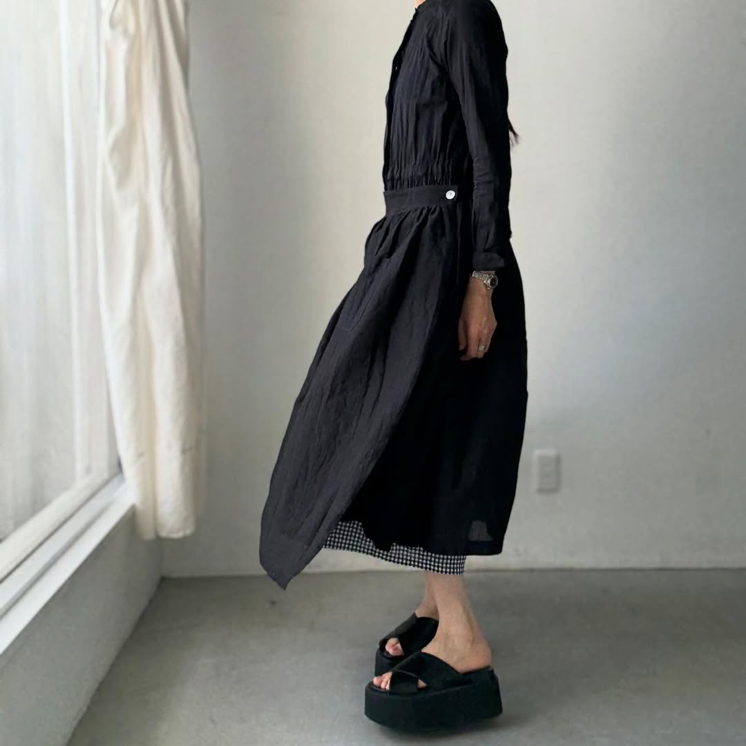 R&D.M.Co シェーディングチェックサロンエプロン