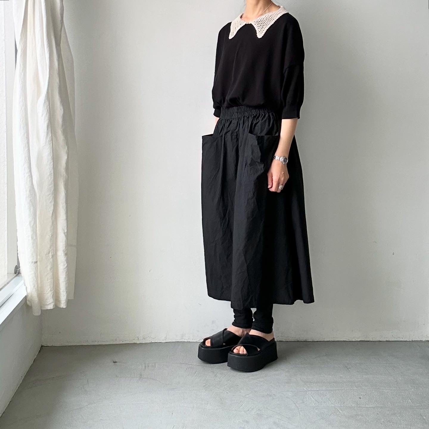 atelier naruse コットンクロシェカラーニット