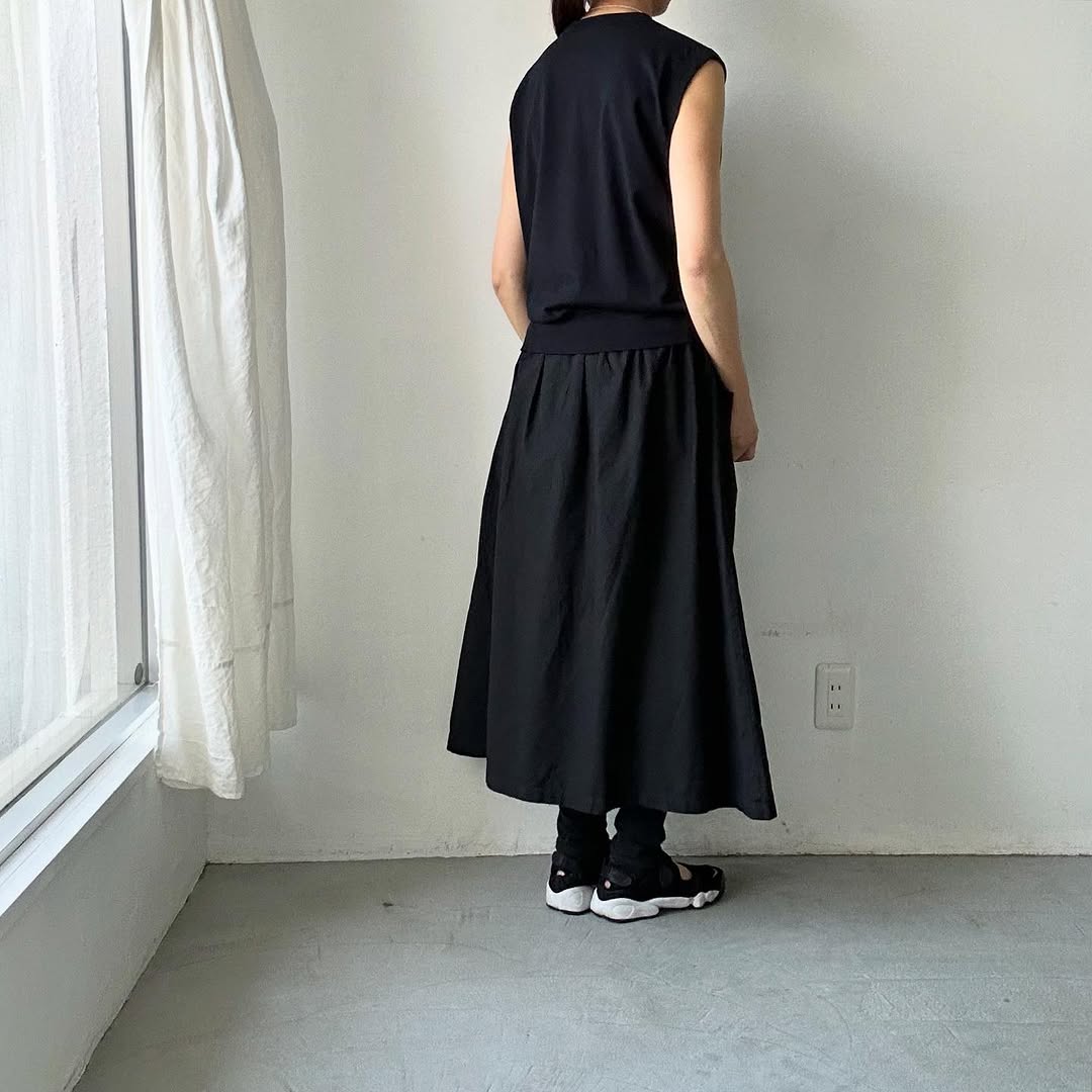 homspun 天竺ノースリーブプルオーバー ブラック