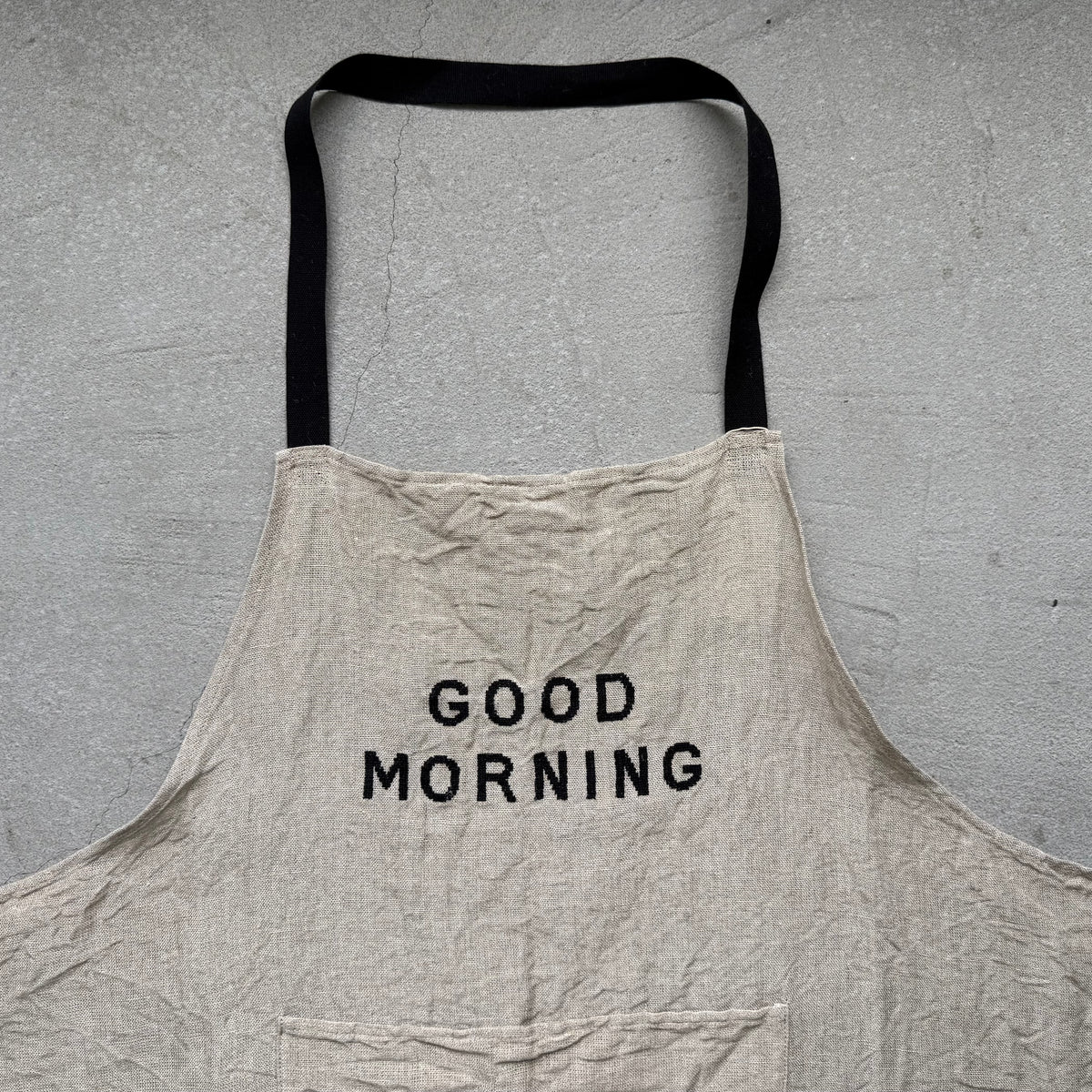 R&D.M.Co GOOD MORNINGリネンエプロン