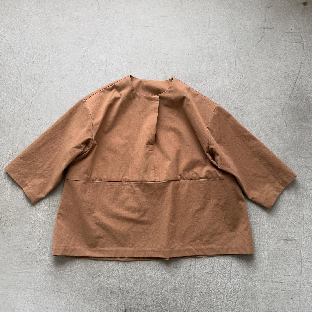 atelier d'antan Bouvetコットンプルオーバー カーキ