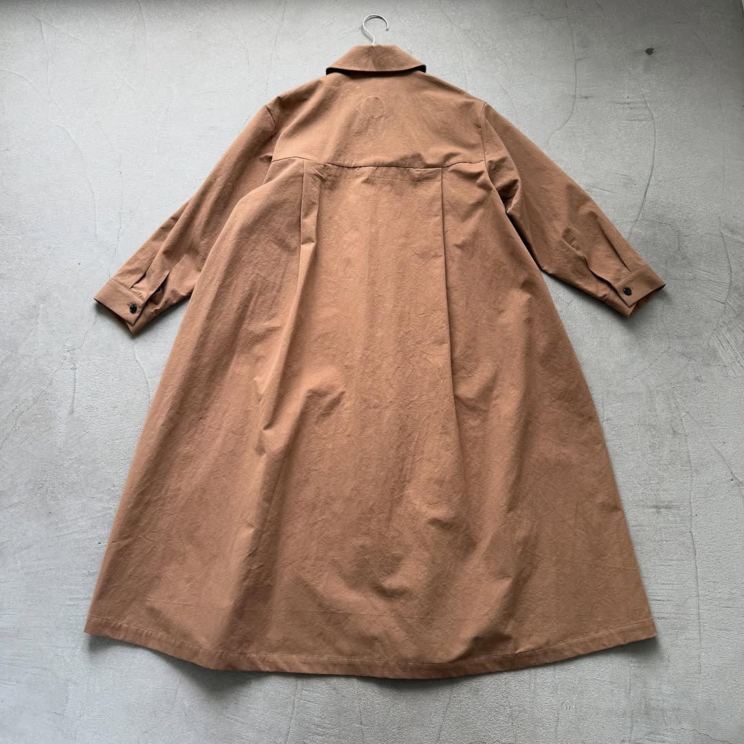 atelier d'antan Girardコットンコートワンピース カーキ