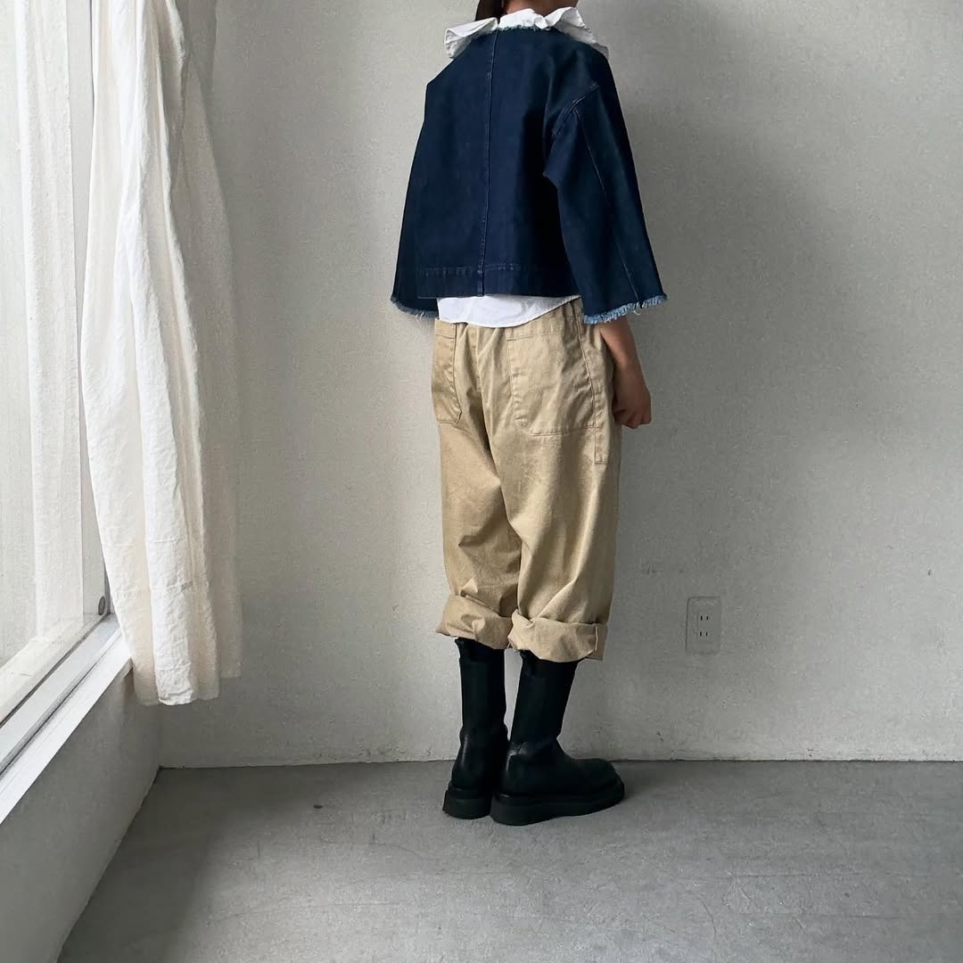 homspun 高密度ウエポンギャザーパンツ ベージュ