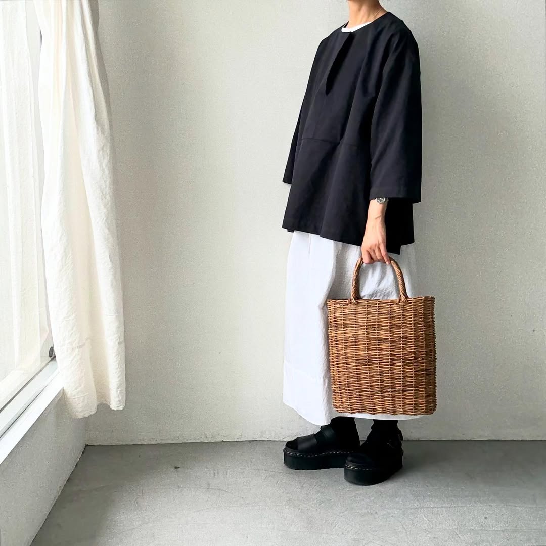 atelier d'antan Bouvetコットンプルオーバー ダークグレー