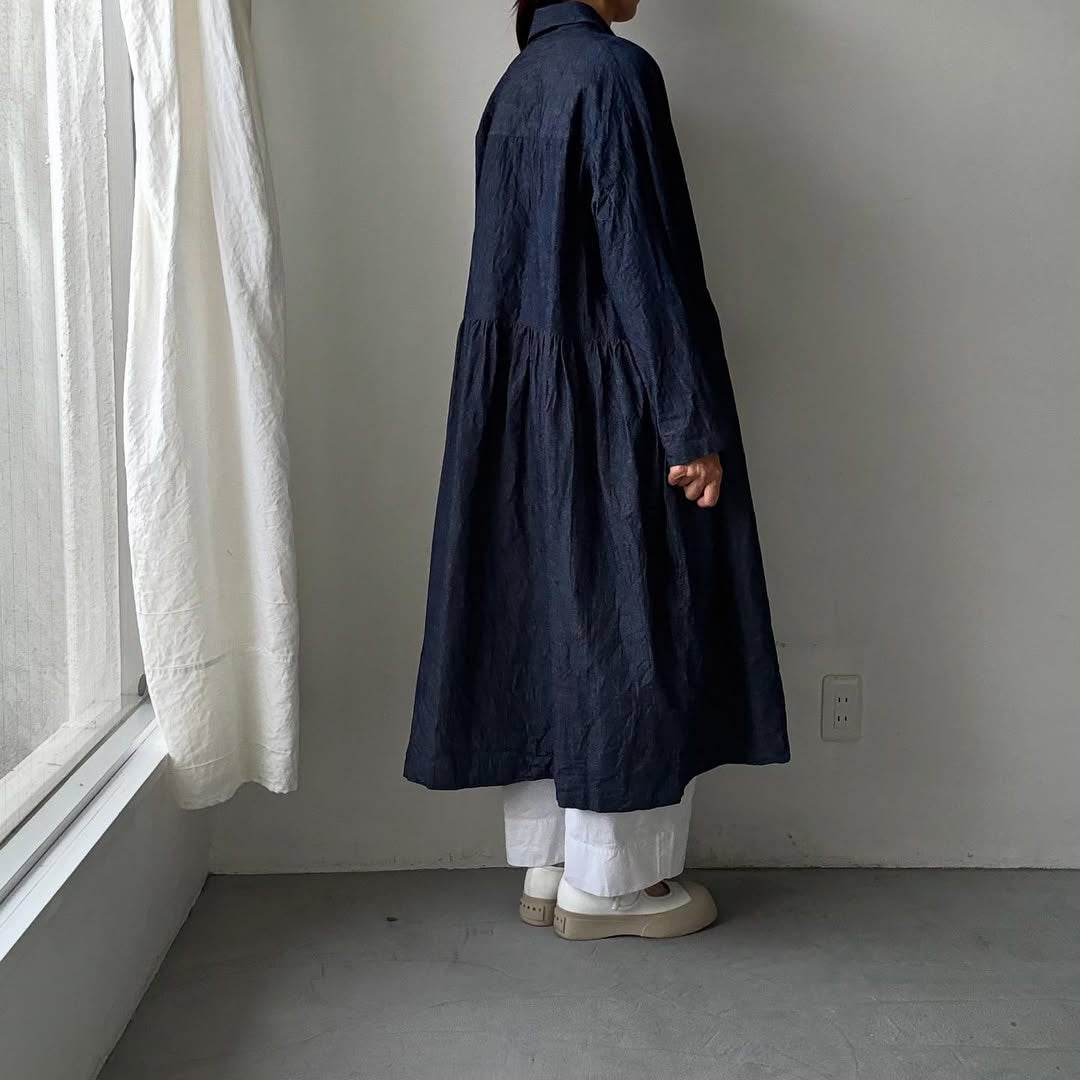 jujudhau デニムカラードドレス