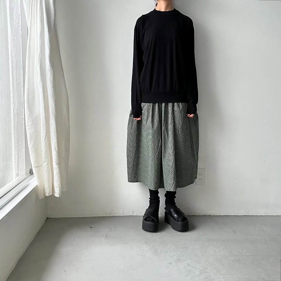 homspun 天竺ハイネックプルオーバー ブラック