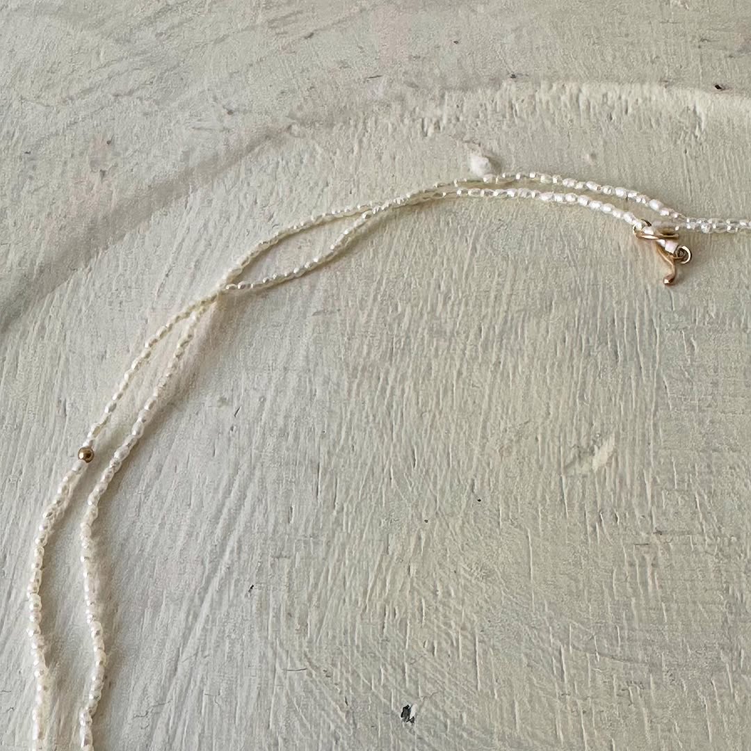 Toile Bijoux ライスパールロングネックレス