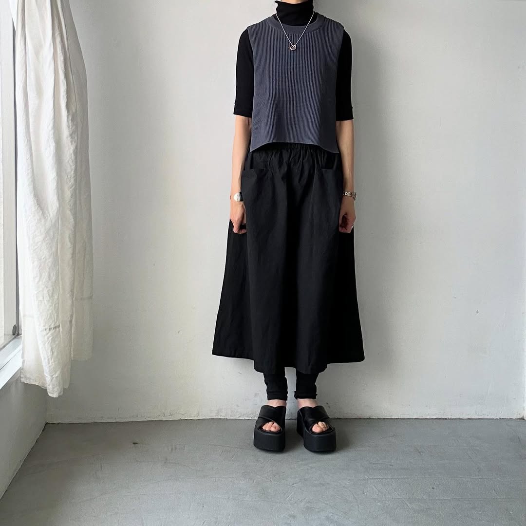 TORICI ツイストワッフルベスト アッシュグレー