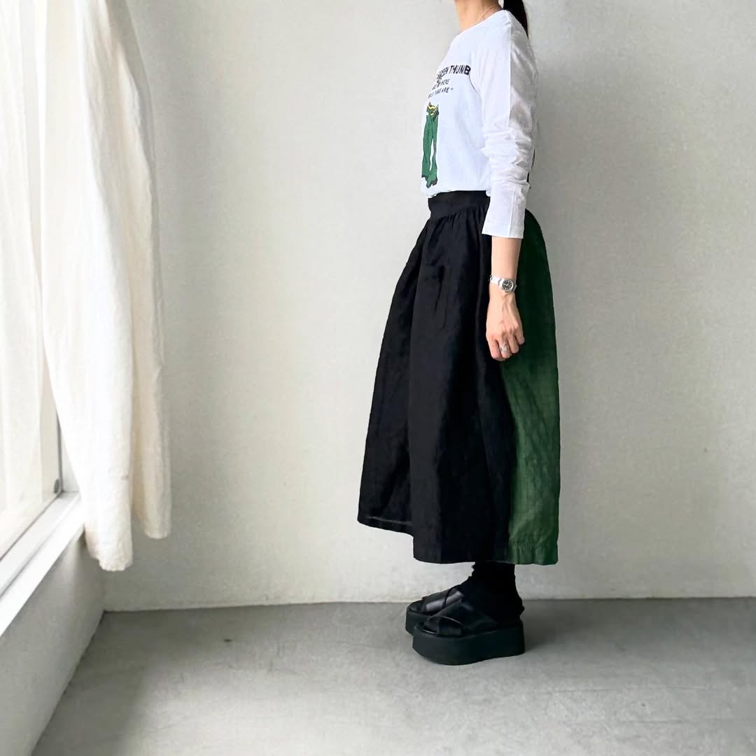 R&D.M.Co グリーンブーツ長袖Tシャツ
