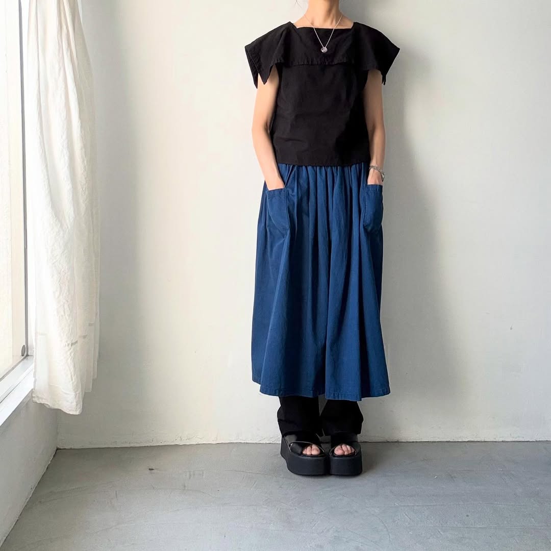 R&D.M.Co リネンコットンピューリタンカラーブラウス
