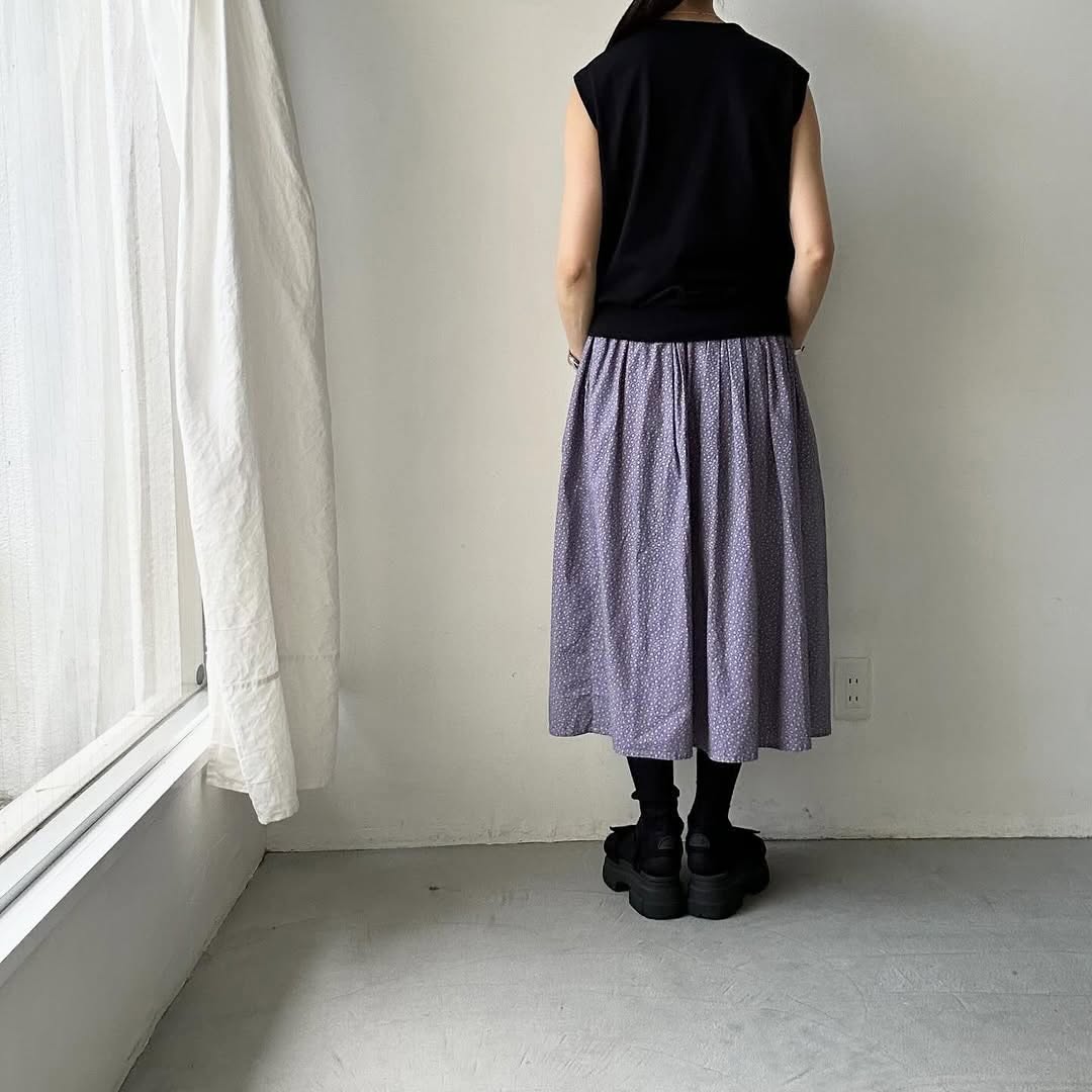 homspun 天竺ノースリーブプルオーバー ブラック