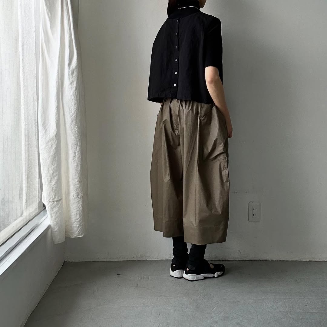 TENNE HANDCRAFTED MODERN ビッグポケットキュロット カーキグリーン