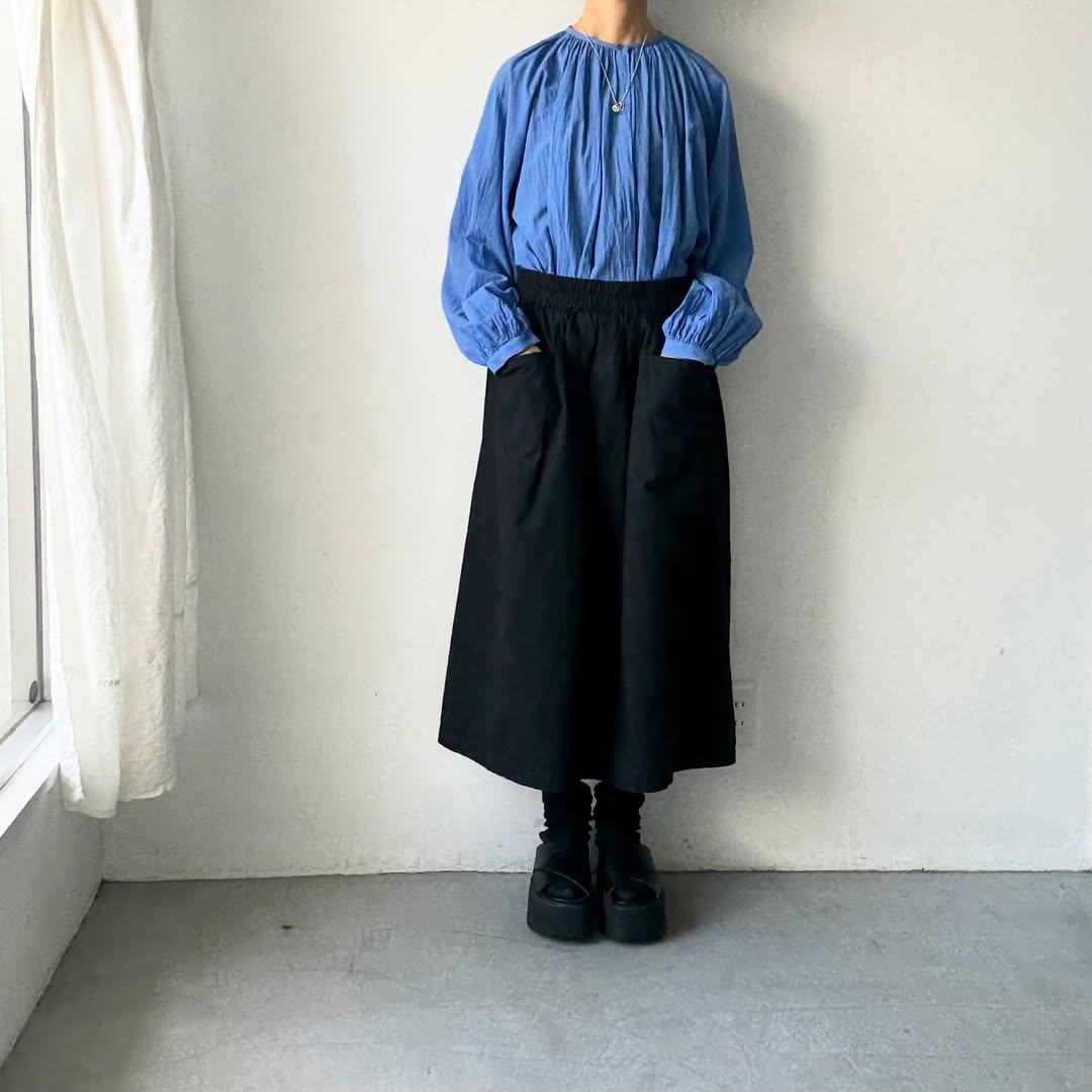 atelier naruse コットンギャザーブラウス